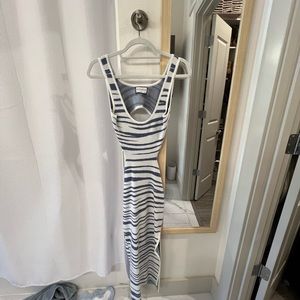 RUNAWAY- zebra cutout dress